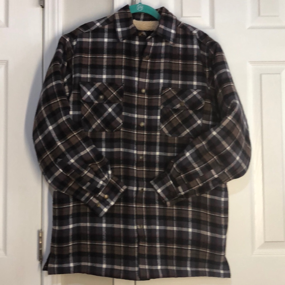 Flannel jacket with Sherpa lining
